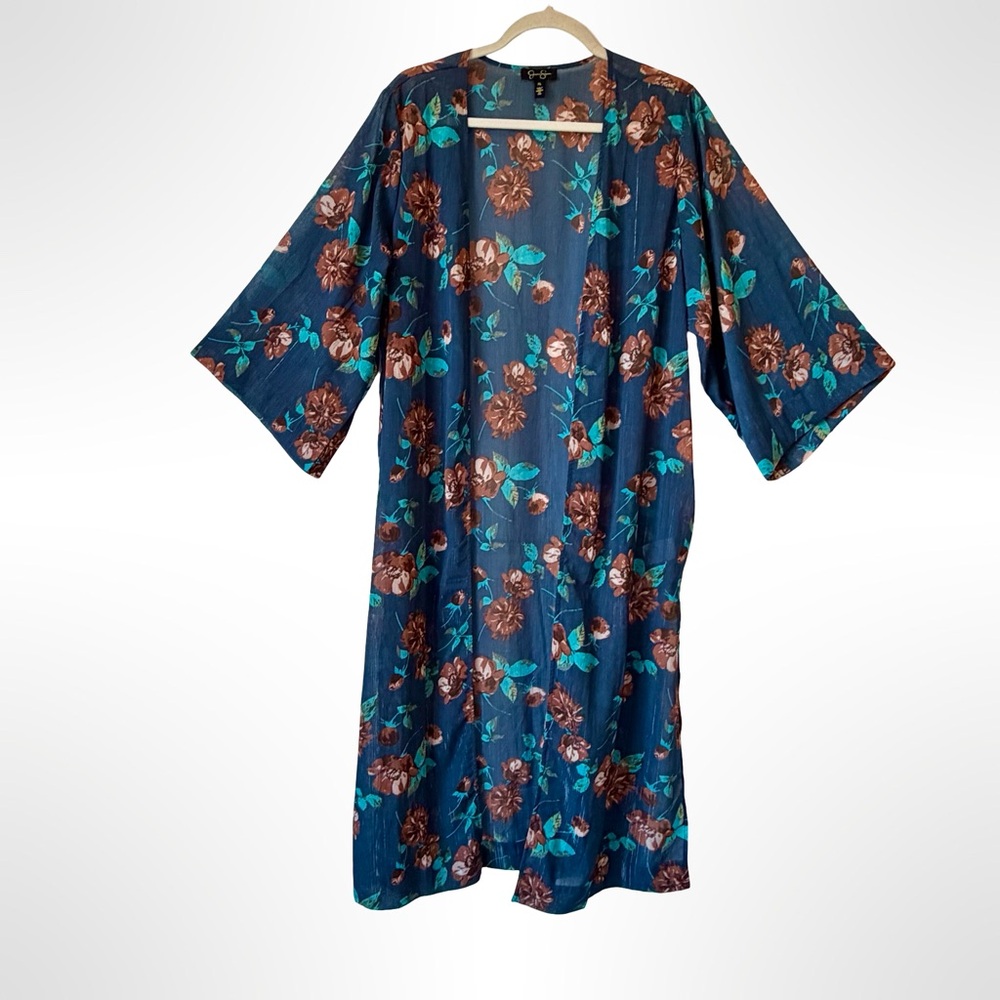 Jessica Simpson Sheer Floral Kimono